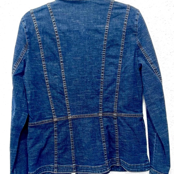 Ellen Tracy Dark Blue Denim Jacket 12 - Picture 4 of 8